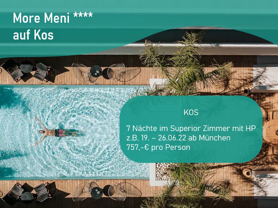 More Meni Angebot Kos Reisebüro Schrettl in Reutte